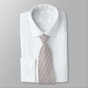 Arty White Elephant Grey Abstract Chevron Tie