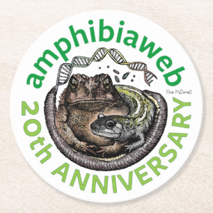 #ArtYourAmphibian2020 - Nina McDonnell Round Paper Coaster