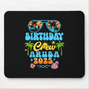 Aru Birthday Crew Vacation Cruise 2025 Summer Grou Mouse Pad