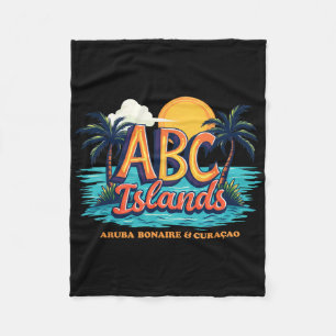 Aru Bonaire Curacao Cruise Vacation Caribbean Abc Fleece Blanket