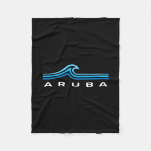 Aru Waves Vintage Mens Womens Girls Boys Travel So Fleece Blanket