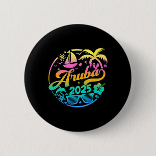 Aruba 2025 Family Vacation Beach Matching Group  6 Cm Round Badge