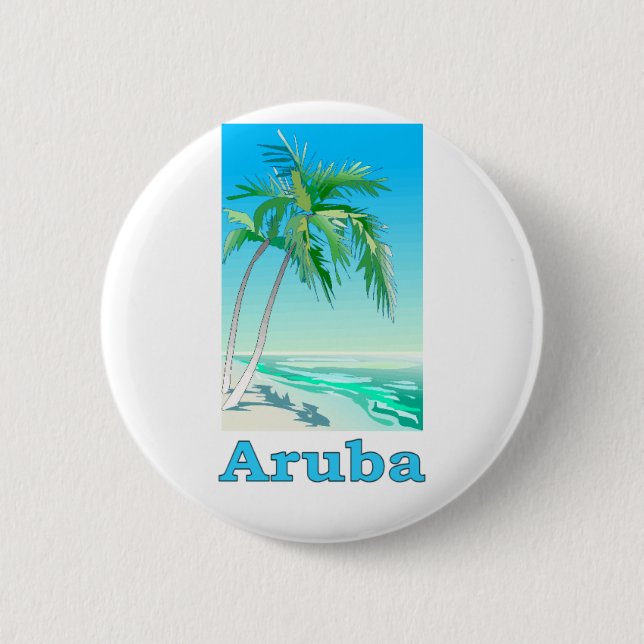 Aruba 6 Cm Round Badge (Front)