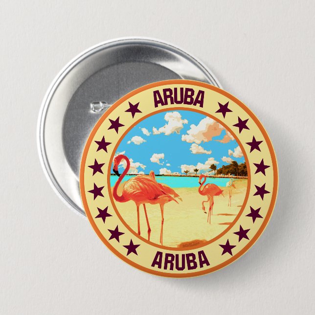 Aruba                                              7.5 cm round badge (Front & Back)
