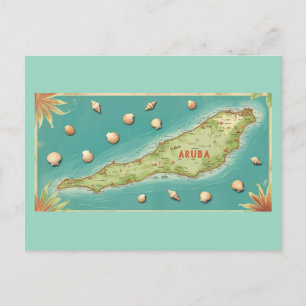 Aruba a beautiful island post card