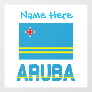Aruba and Aruban Flag Blue Personalisation