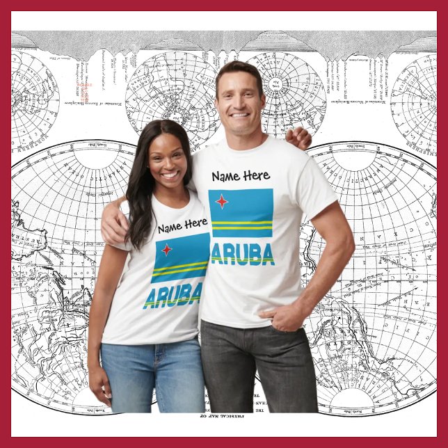 Aruba and Aruban Flag Personalised Men's  T-Shirt (Creator Uploaded)