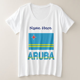 Aruba and Aruban Flag Personalised  Plus Size T-Shirt