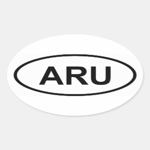 Aruba "ARU" Oval Sticker