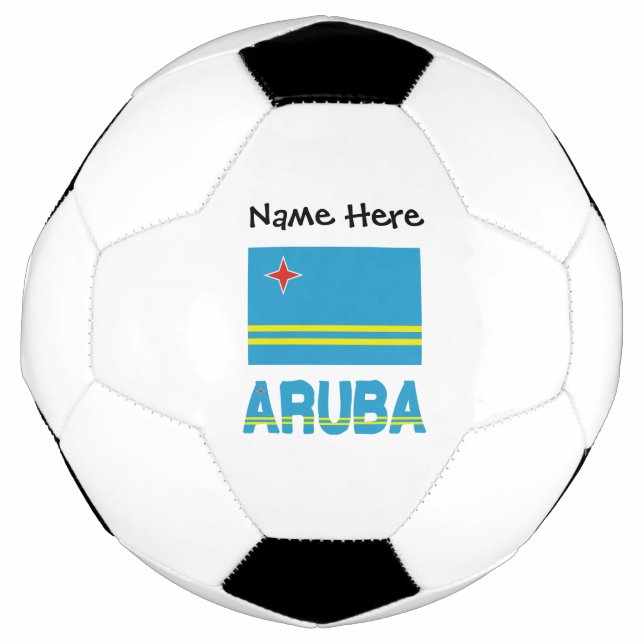 Aruba Aruban Flag Personalised  Soccer Ball (Front)
