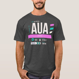 Aruba AUA Airport Code Baggage Tag 1 T-Shirt