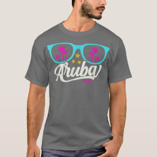 Aruba Beach 2022 Sunglasses Family Vacation Aruba T-Shirt