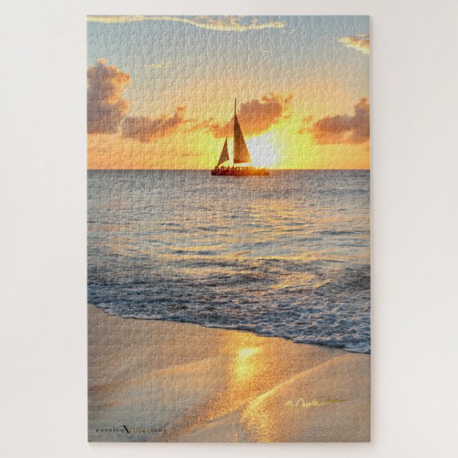 Aruba Beach Club Sunset Jigsaw Puzzle (Vertical)
