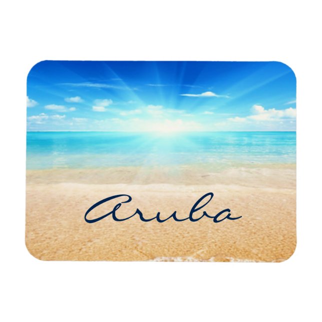 Aruba beach sunrise magnet (Horizontal)