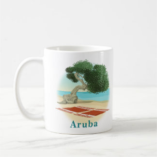 Aruba Beach with Divi Divi Tree Coffee Mug