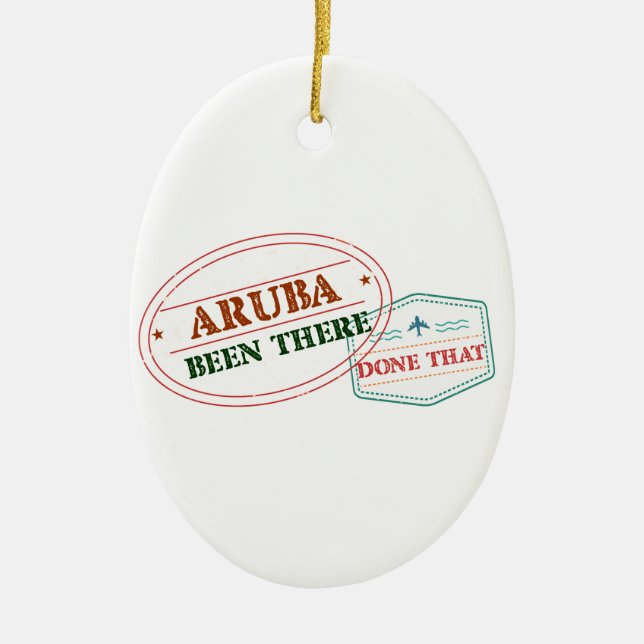 Aruba Been There Done That Ceramic Tree Decoration (Front)