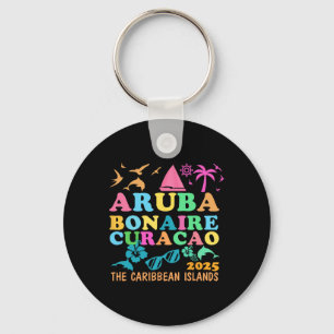 Aruba Bonaire Curacao 2025 Island Carribbean Trave Key Ring