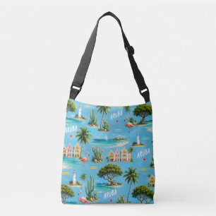 Aruba Caribbean Island lighthouse travel souvenir Crossbody Bag