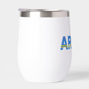 Aruba Caribbean vacation wedding wine tumbler