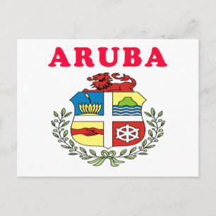 Aruba Coat Of Arms Designs Postcard