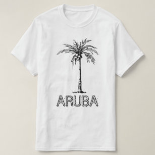 Aruba coconut tree black & white design T-Shirt