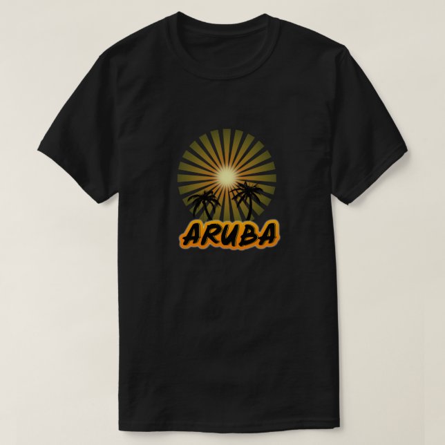 Aruba coconut trees silhouette T-Shirt (Design Front)