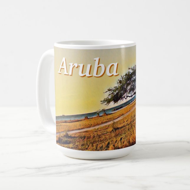 Aruba Divi Divi Trees Coffee Mug (Front Left)
