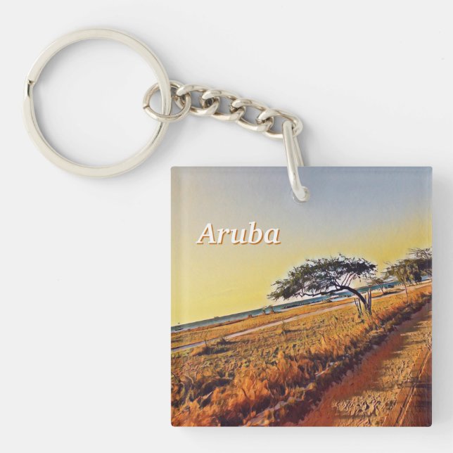 Aruba Divi Divi Trees Key Ring (Front)