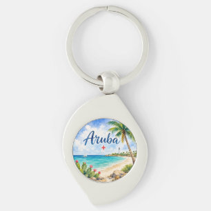 Aruba Dutch Caribbean Island travel souvenir  Key Ring