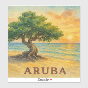 Aruba Eagle Beach Divi Tree Golden Hour