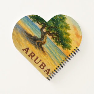 Aruba Eagle Beach Divi Tree Golden Hour Notebook