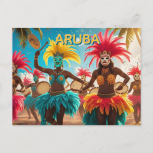 Aruba festival of colours post card