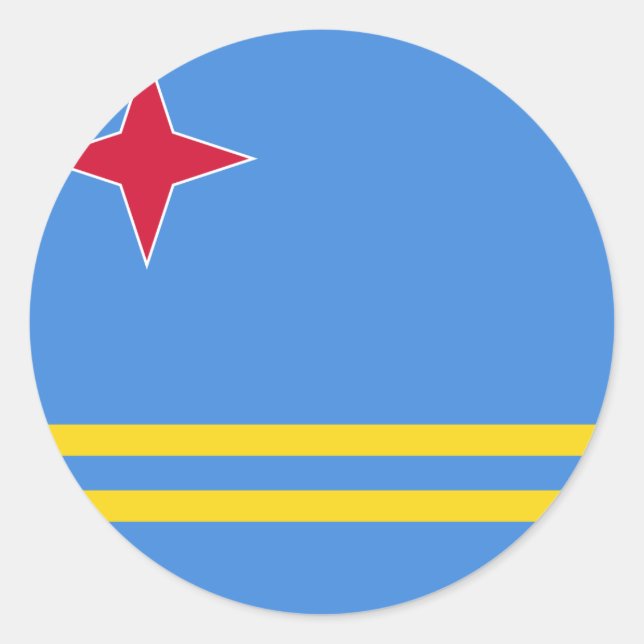 Aruba Flag Classic Round Sticker (Front)