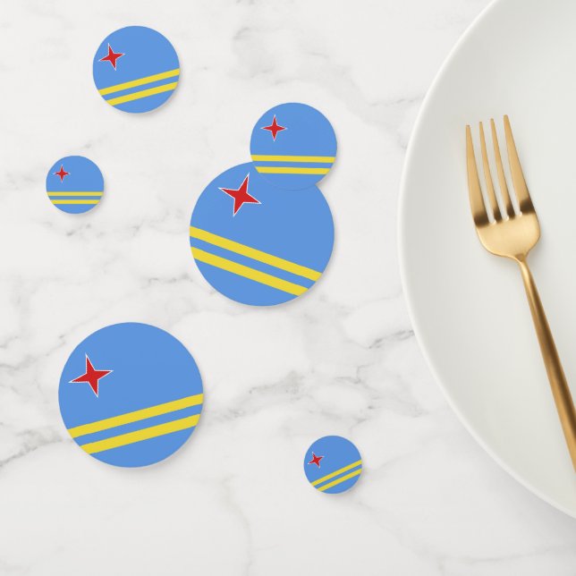 Aruba flag confetti (Group)