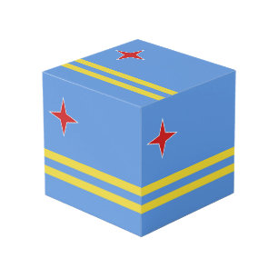 Aruba flag cube