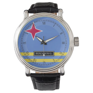 Aruba Flag Custom Name Watch