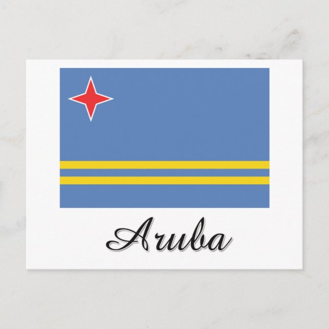 Aruba Flag Design Postcard (Front)