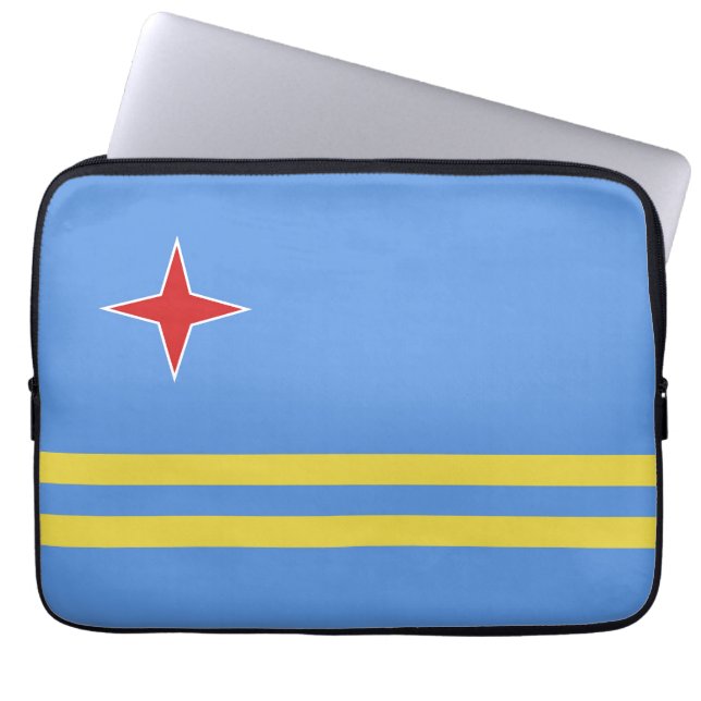 Aruba flag laptop sleeve (Front)