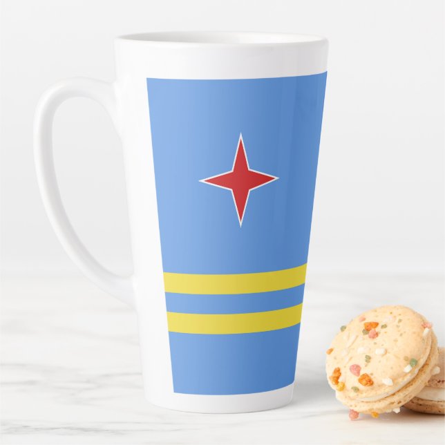 Aruba flag latte mug (In Situ)