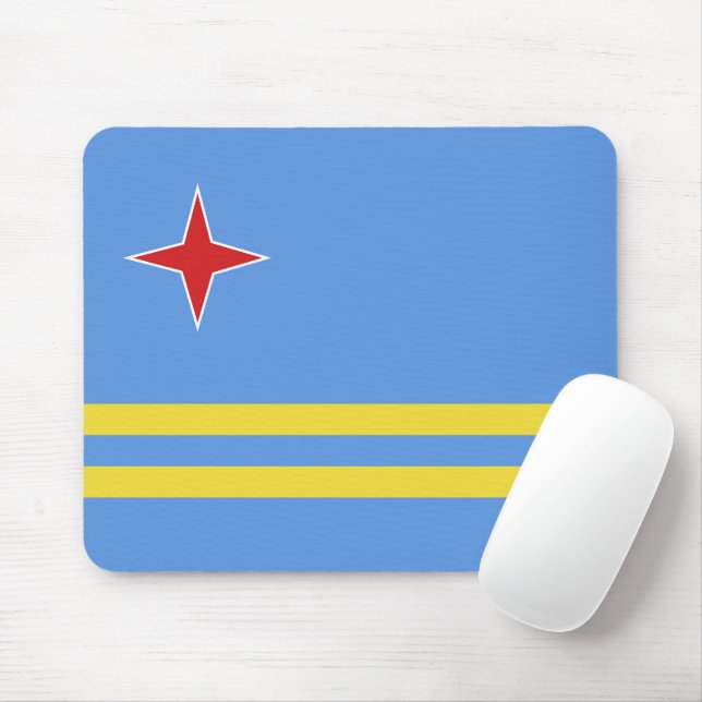 Aruba flag mouse pad (With Mouse)
