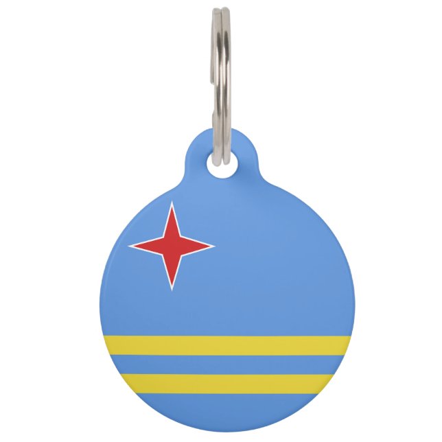 Aruba flag pet tag (Front)