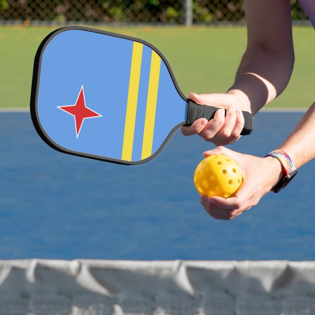 Aruba flag pickleball paddle (Insitu)