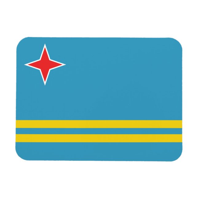 Aruba Flag Premium Magnet (Horizontal)