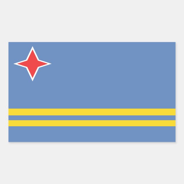 Aruba Flag Rectangle Stickers (Front)