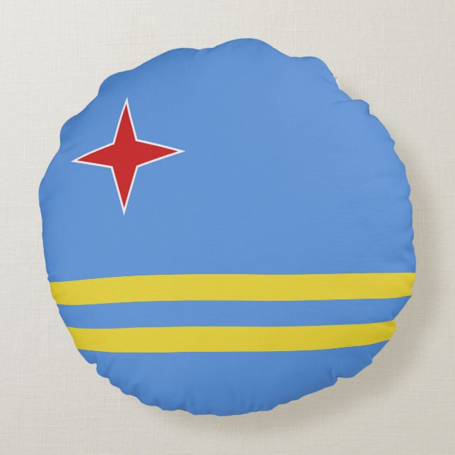 Aruba flag round cushion (Back)