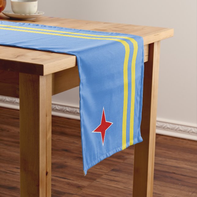 Aruba flag short table runner (In Situ)