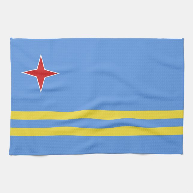 Aruba flag tea towel (Horizontal)