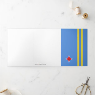 Aruba flag Tri-Fold card