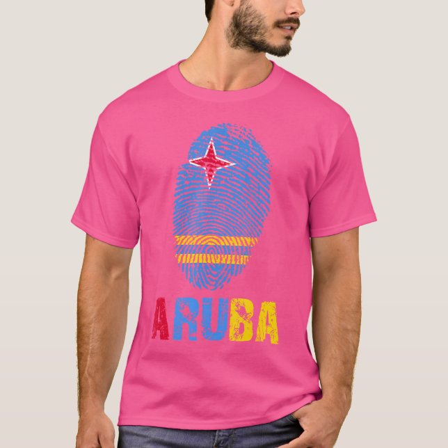 Aruba Flag Tshirt I Love Aruba Tee (Front)