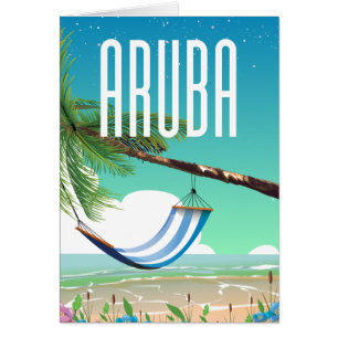 Aruba Hammock beach travel poster